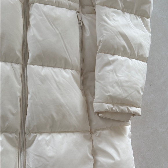 DKNY Cream Hooded Puffer Coat - Picture 9 of 16